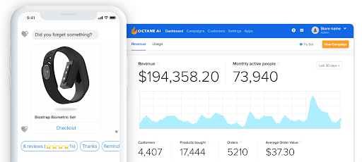 octane ai abandoned cart shopify direct to consumer